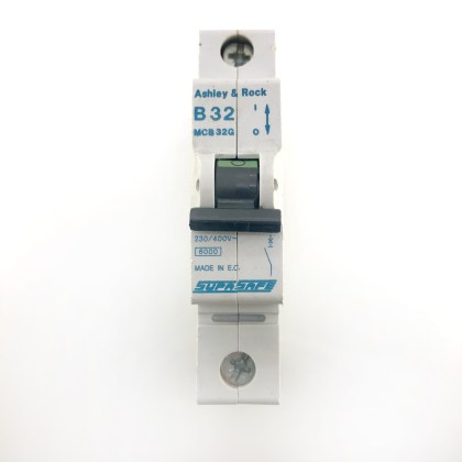 Ashley & Rock SupaSafe MCB32G B32 32A 32 Amp MCB Circuit Breaker Type B